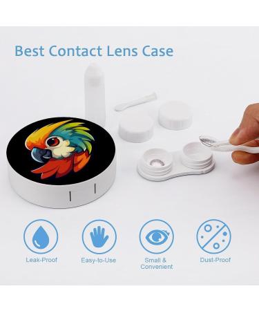 Cute Parrot Contact Lens Travel Kit | Portable Contact Box with Mirror for Daily Use - Perfect for Outdoor Adventures - Buy Online on GoSupps.com