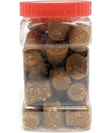 Kolhapuri Gur Cubes 17.5oz - Unrefined Cane Sugar 500g PET Jar | Gluten Friendly Vegan Non-GMO | Pack of 1 - Buy Online on GoSupps.com