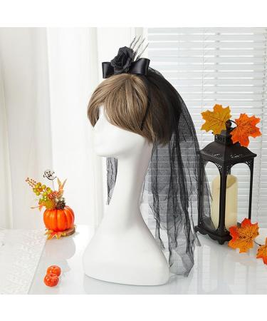 AJTUTUS Creative Halloween Skull Flower Headbands Functional Hair Accessoy with Skull Flower Designs Unique Halloween Headdress - Buy Online on GoSupps.com