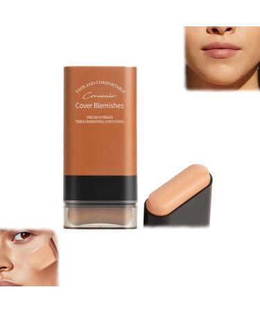 Cooklesa Hydrating Lightweight Foundation Stick with Brush Korea Eraser Foundation Stick Multi-use Foundation Stick Makeup Lightweight Foundation Stick Full Coverage.Thin and Comfortable Cover (#04)