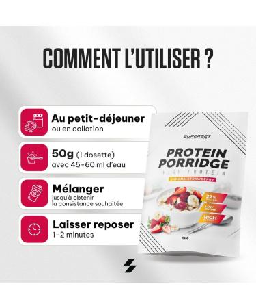  SUPERSET NUTRITION Superset Nutrition - Protein Porridge (1kg) - Oat flakes - Delicious low-sugar protein porridge - Strawberry Banana - Buy Online on GoSupps.com