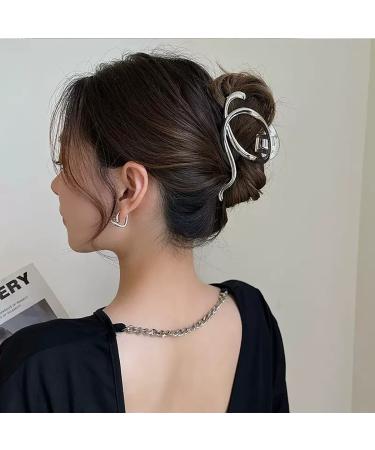 Large Irregular Gold Hair Claw Clip for Thin Hair - Punk Style Q Shape Hair Clamp for Women and Girls - Buy Online on GoSupps.com