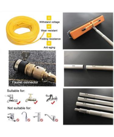 Window Cleaning Pole 4.5-12M Photovoltaic Panel Cleaning Tool Multi-Purpose Water Spray Brush Extendable Cleaner for Trucks Windows Washing/5M/14.8Ft - Buy Online on GoSupps.com