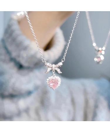 Southjieling Vintage Diamond Choker Necklace | Crystal Peach Heart Pendant | Aesthetic Fashion Jewelry - Buy Online on GoSupps.com