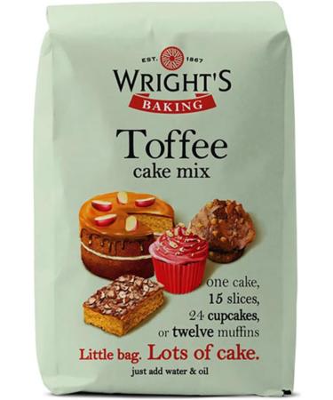 Wright's | Baking Toffee Cake Mix 500G | Toffee cake mix with real toffee pieces can be used to bake light & moist cakes slices muffins or cupcakes - Buy Online on GoSupps.com