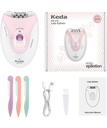 Bubbacare Epilator for Women for Face Legs Arms Armpit Bikini - Pink - Buy Online on GoSupps.com