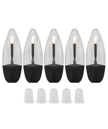 Yosoo Leaf Shape Empty Lip Gloss Tube with Leakage Proof Lid Design Clear Mini Bottle for DIY Lip Cosmetic 7ml Empty Lip Gloss Tube Refillable Lip Gloss Bottle Clear Lip Glaze Tube