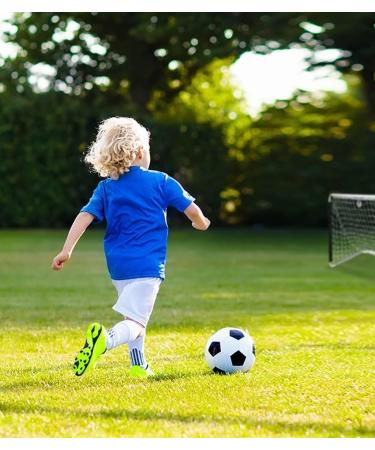 Morvat Soccer Goal Net Set for Kids - Lightweight Backyard Training Gifts for Children - Includes 1 Goal Net, 2 Soccer Balls, Carry Bag - Indoor & Outdoor Play - Black & White - Buy Online on GoSupps.com