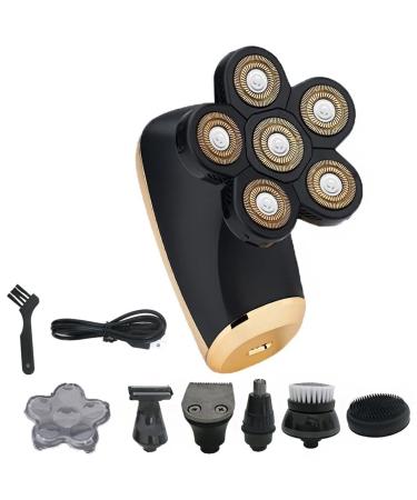 Electric Razor for Men 6 in 1 Multifunction Rechargeable Electric Men Electric Shaver IPX7 Waterproof 6D Floating Heads Bald Head Shaver for Men 6 In1 Shaver