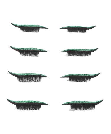 Strong Stickiness False Eyelashes Stickers - Reusable Thick Eyelashes for Festivals & Parties - Shop Green Now - Buy Online on GoSupps.com