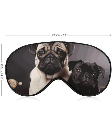 Breathable Sleep Mask for Men & Women - Adjustable Light Blocking Eye Cover for Pug Dogs Perfect for Sleeping & Naps - Buy Online on GoSupps.com