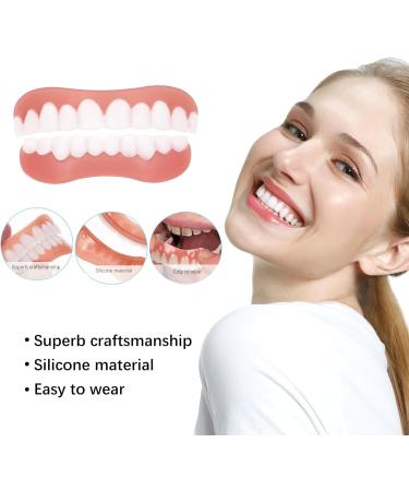2 Pairs of Cosmetic False Teeth Veneers | Temporary Dentures & Provisional Denture Covers - Buy Online on GoSupps.com