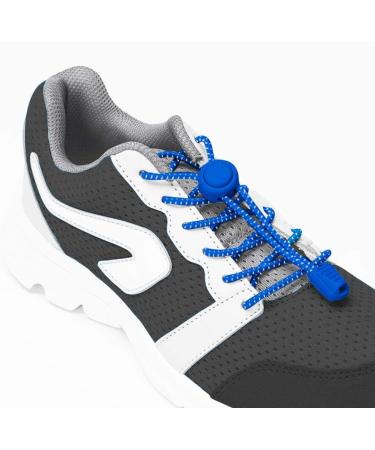 Yoczox 120cm Elastic Laces - Quick Lace-Up System with Speed Locks for Comfort | Ideal for All Shoes - 1 Pair Blue - Buy Online on GoSupps.com