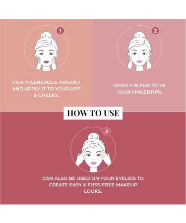 Just.Herbs Ayurvedic Natural Lip & Cheek Tint Blush For Women- SLS Chemical & Paraben Free - Buy Online on GoSupps.com