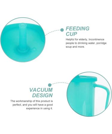 Spill Proof Feeding Cup with Extended Straw - Self Feeding Aid for Stroke & Parkinson Patients - Elderly Drinking Utensils (Blue) - Buy Online on GoSupps.com