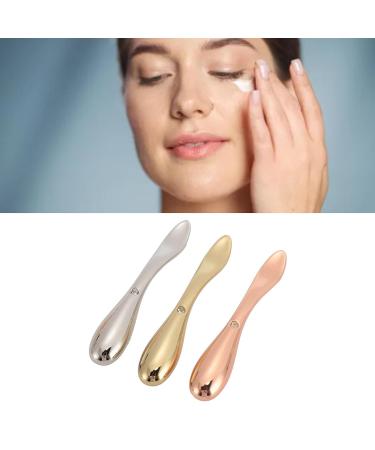 3 Pieces Zinc Alloy Makeup Spatula Set | Eye Cream Spoon & Mini Cosmetic Spoons in Silver Gold Rose Gold - Perfect for Skincare - Buy Online on GoSupps.com