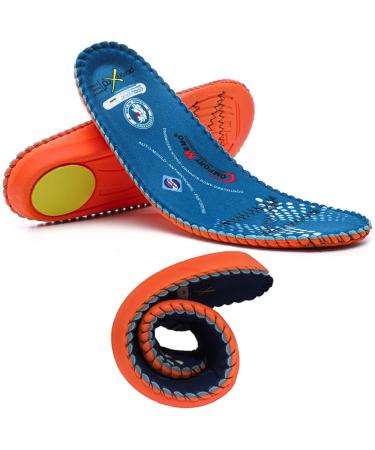 ROCKROOSTER Women's Men's Arch Support Anti-Fatigue Replacement Insole Heavy Duty Comfort and Support Memory Fit Insoles-Upgrade Blue 11-11.5 M US - Buy Online on GoSupps.com
