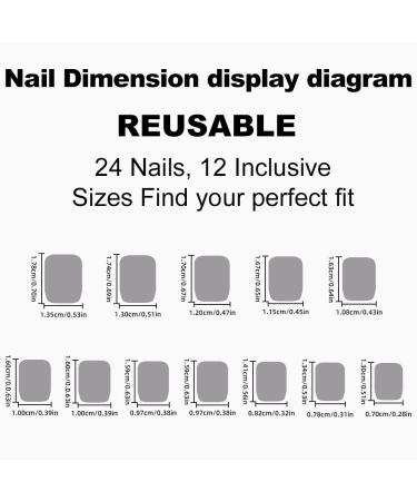 Justotry 24-Piece Monochrome Angular Press-On Nails - Glossy Peach Rose & Pale Pink Square Fake Nails for Women - Buy Online on GoSupps.com