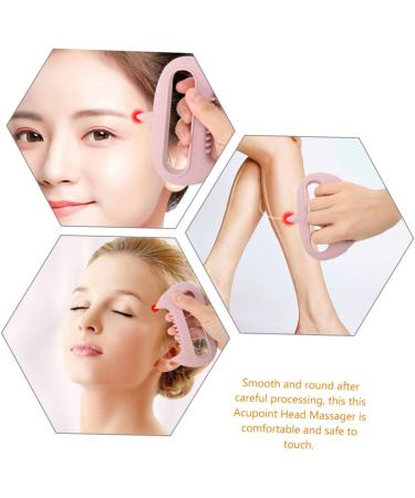 Frcolor 3-in-1 Silicone Acupuncture Hand Massager & Scalp Massage Device Pink | Effective Stress Relief & Relaxation Tool for Home Use - Buy Online on GoSupps.com