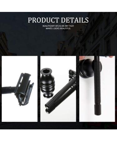 PHTOIT Adjustable Double Edge Razor - Classic Travel Manual Shaver for Men | Wet Shaving Black - Buy Online on GoSupps.com