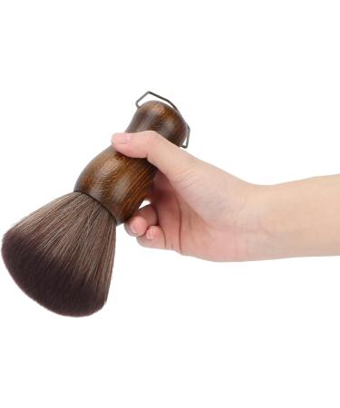 Neck Dusting Brush Hairdressing Brush Neck Facial Hairdressing Neck Brush with Wooden Handle - Buy Online on GoSupps.com