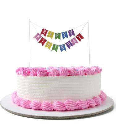 Dekora - Happy Birthday Bunting Cake Topper - Birthday Cake Topper With Colorful Bunting Happy Birthday Flags - Buy Online on GoSupps.com