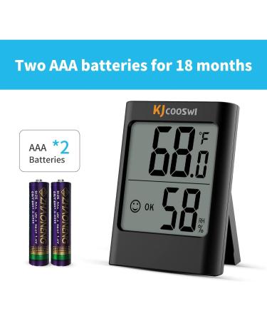 Buy Humidity Gauge 2 Pack - Indoor Digital Thermometer & Hygrometer for Home | AAA Battery Powered - Black & White - Buy Online on GoSupps.com