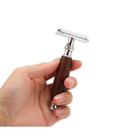Premium Zinc Alloy Razor Planer for Men - Classic Wooden Handle Travel-Friendly Design Double Cutting Safety Knife - Perfect Manual Shaving Experience - Buy Online on GoSupps.com