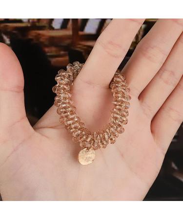 5 Pcs Rhinestone Hair Ties with Pearls - Hair Bands Elastic Bracelet Ponytail Holders for Women & Girls - 2.2 Inch (Pack of 5) - Buy Online on GoSupps.com