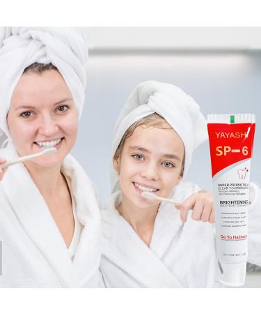 Sp-6 Toothpaste 2 Pack Probiotic Whitening Toothpaste Sp-6 Probiotic Whitening Toothpaste Sp-6 Toothpaste Teeth to Remove Tooth Stains (with 1 Toothbrush) - Buy Online on GoSupps.com