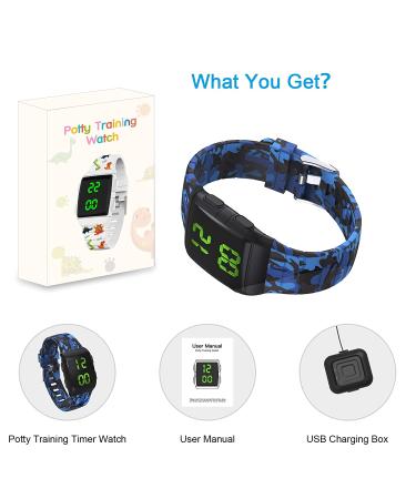 Potty Training Timer Watch | Rechargeable & Water Resistant | Smart Sensor for Babies, Toddlers, Kids | Easy Set-Up & Wear | Countdown Timer (Blue) - Buy Online on GoSupps.com
