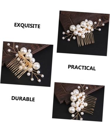 FRCOLOR Pearl Comb Hair Accessories for Wedding Hair Accessory for Women Bride Hair Side Comb Womens Hair Accessories Pearl Hair Clips Pearls Headpiece Pearl Wedding Hair Accessories Alloy - Buy Online on GoSupps.com