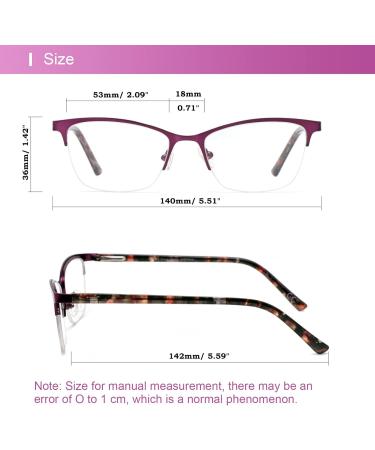 Missfive Bifocal Reading Glasses for Women - Blue Light Blocking Metal Spring Hinge Trendy Dual-Use Readers with Hard Case - Buy Online on GoSupps.com