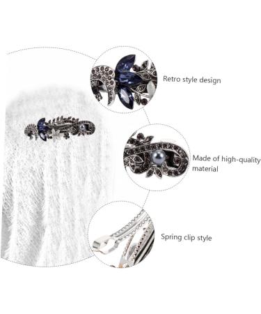 minkissy 1pc Spring Clip Girls Hair Clip Fashion Hairpin Rhinestone Hairpin Bridal Hair Jewelry Alloy Hairpin Women Accessories Bangs Clips Bobby Glass Crystal Vintage Bride 9X3X2CM Pattern F48-10 - Buy Online on GoSupps.com