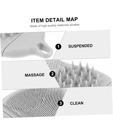 Ipetboom Silicone Bath Brush Bathing Sponge Shower Loofah Brush Silicone Body Scrubber Shower Brush for Body Pore Scrubber Body Sponge Facial Cleaning Brush Face Silica Gel Child - Buy Online on GoSupps.com