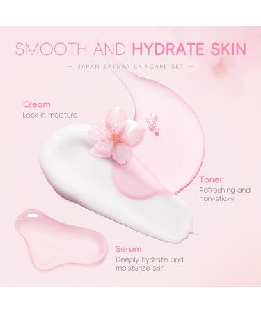 LAIKOU Skin Care Set JAPAN SAKURA Women Beauty Gift Sets Skin Care Kit with Cleanser, Toner, Lotion, Serum, Eye Cream, Face Cream Travel Kit for Women Teen Girls Mom Daughter TSA-friendly Sizes 6pcs - Buy Online on GoSupps.com