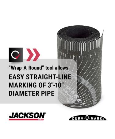 Jackson Safety Pipe Measure Tool  Wrap Around Tape  Flex Angle Measuring and Marking Gauge for 3to 10 Diameter  Large  Black  14753 - Buy Online on GoSupps.com