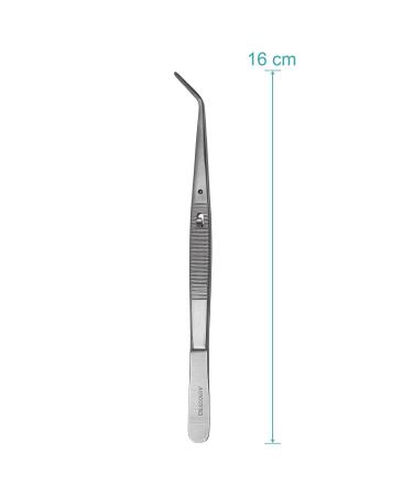 London College Cranked Tweezers with Lock | Stainless Steel Precision for Perfect Tweezing | International Shipping Available - Buy Online on GoSupps.com