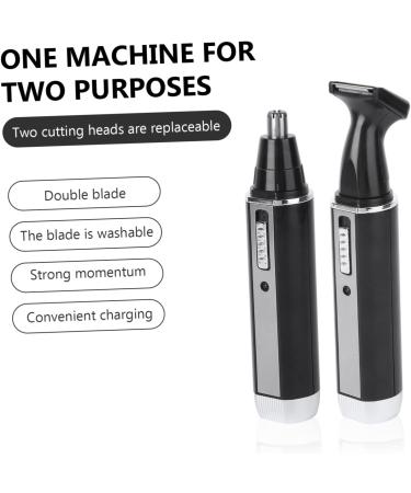 Beaupretty 2Pcs 2 Hair Clipper And Ear Trimmer Ear Hair Trimmer Best Nose Hair Trimmer Nose Trimmer Electric Blade Head Mediumx2pcs Blackx2pcs - Buy Online on GoSupps.com