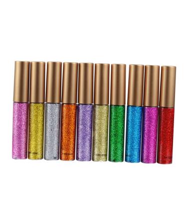 Beavorty Liquid Eyeliner 10pcs Liquid Eye Shadow Glitter Liner for Eyes Shiny Eyeshadow Eyeliner Colorful Liquid Eyeshadow
