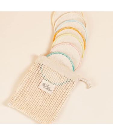 Washable and Reusable Cotton Pads - 7 cotton pads - 100% Organic Cotton Pads All Skin Types Zero Waste Makeup Remover Sponges for Face 1 Towel Side and 1 Microfiber - LES PETITS PRODIGES - Buy Online on GoSupps.com