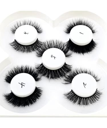 HBZGTLAD 5 Pairs 25mm 3D Mink Lashes - Custom Natural Faux Eyelashes Bulk | Wholesale Natural False Eyelashes - Buy Online on GoSupps.com