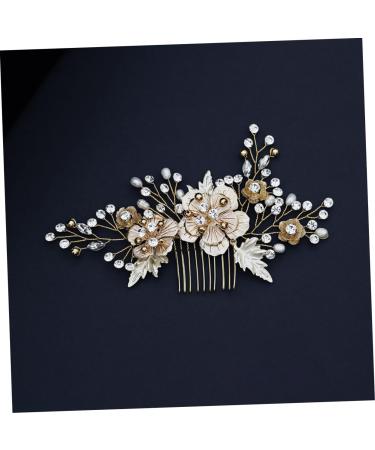 minkissy Comb Pearl Hair Barrettes Pearl Hair Accessories Vintage Hair Accessories Gold Headpiece Rhinestone Headpiece Bridal Headdress Pearl Headpiece Tiara Rhinestone Headdress Alloy - Buy Online on GoSupps.com