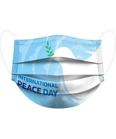 10-Piece Adult Mouth Protection - Breathable One-Way 3-Layer Face Masks with World Peace Pigeon Design - Colorful Bandana Scarves for Men - Buy Online on GoSupps.com