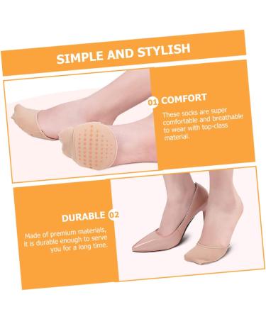 FRCOLOR 8 Pairs Forefoot Socks High Heel Boots for Women High Heel Socks for Women Womens Socks Forefoot Cushions Low Cut Socks High Heel Sandals for Women Summer Cotton Front Pad - Buy Online on GoSupps.com