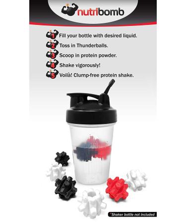 Nutribomb Thunderballs Mixing Balls for Your Protein Shaker Cup - Replacement Shaker Balls - Shaker Bottle Agitator (Pack of 9)â¦ 9 Count (Pack of 1) Multi - Buy Online on GoSupps.com