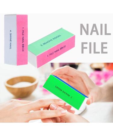 2 Pcs Professional 4-Sided Nail File Block for Salon Manicure and Nail Art - Buy Online on GoSupps.com