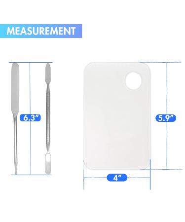 Stainless Steel Foundation Spatula & Makeup Mixing Palette Set - 4 Pack for Flawless Makeup Application & Color Mixing - Buy Online on GoSupps.com