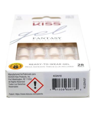 Kiss Gel Fantasy Collection 28 Count White Short Length Nails - Pack of 2 - Buy Online on GoSupps.com