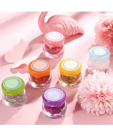 reamhome Eye Glitter Eyeshadow Hair Body Face Glitter Gel Long Lasting Sparkling Sequins Festival Shiny Decoration Party 6 Purple - Buy Online on GoSupps.com